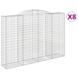 Cumpara ieftin Cosuri gabion arcuite 8 buc. 300x50x200/220 cm fier galvanizat