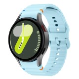 Curea din silicon 20 mm, THD, compatibila Samsung Galaxy Watch 7, Galaxy Watch 6, albastru deschis