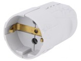 Conector alimentare AC mamă 230V 16A gri 2P+PE