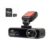 Pachet Camera auto DVR PNI Voyager S2600, WiFi, 4K Ultra HD, GPS si card de memorie microSD 128GB inclus
