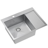 Chiuvetă inox RUSSEL 116 BRUSH NICKEL