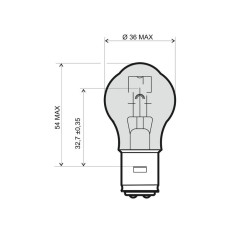 MBS Bec far 12V 35/35W BA20D, Cod Produs: 246510311RM