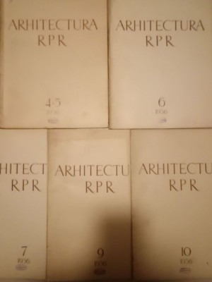 Arhitectura RPR nr. 4-5, nr. 6, nr. 7, nr. 9, nr. 10/ 1956 (5 numere) foto