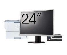 Pachet Calculator Second Hand Terra Mini PC, Intel Core i3-7100 3.90GHz, 8GB DDR4, 256GB SSD + Monitor 24&amp;quot; + Imprimanta Brother HL-L6300DW NewTec