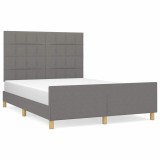 Cumpara ieftin Cadru de pat fara saltea, gri inchis, 140x200 cm, textil