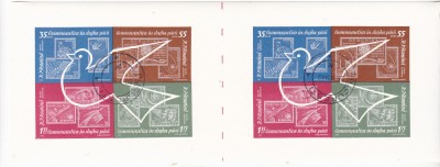 1962 ROMANIA pereche rara doua colite - Cosmonautica in slujba pacii EROARE foto