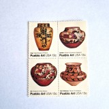 Cumpara ieftin SUA Statele Unite ale Americii bloc de 4 val. MNH 1977 timbru Arta Ceramica, Nestampilat