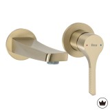 Baterie de lavoar &icirc;ncastrată REA Maxim Brush Gold + BOX