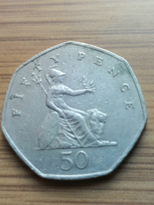 Moneda Anglia Fifty Pence 1998 foto