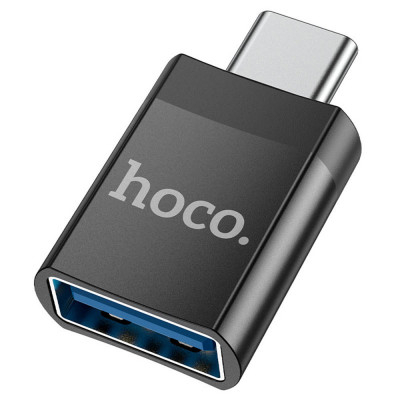 Adaptor OTG Type-C la USB-A 2A - Hoco (UA17) - Black foto