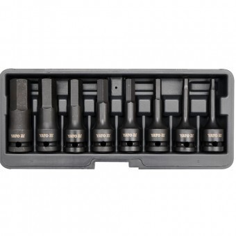 Set 8 chei tubulare hexagonale de impact Yato YT-1066, 1/2&amp;quot;, 6-19mm foto