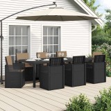 vidaXL Set de masă pentru grădină cu pernă 9 pcs Antracit și Taupe PP 3430089