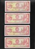 Set Peru 4 x 10 soles de oro semnaturi diferite