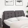 Perna Tablie Pat Gossi Gri 140cm Piele Ecologica Umplutura Spuma Fixare Banda Adeziva Suport Lombar Design Modern