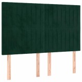 Cumpara ieftin Tablie de pat verde inchis 144x5x118/128 cm catifea
