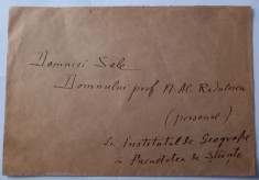 Scrisoare adresata profesorului Al. Radulescu ,semnata de prof. Simion Mehedinti