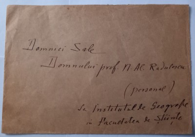 Scrisoare adresata profesorului Al. Radulescu ,semnata de prof. Simion Mehedinti foto