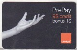 Bnk card Romania - Orange - 9+1 $ - 12/09 - RO-ORA-REF-0008-0912A