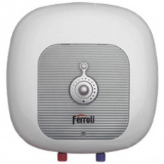 Boiler electric Ferroli Cubo SG 15, 1500 W, 15 l, Termostat reglabil, Protectie electrica IPx4, Montare deasupra chiuvetei