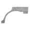 Segment reparatie aripa spate Subaru Impreza (Gd/Gg), 01.2001-09.2007; Saab 9.2x, 07.2004-10.2005, model: Combi, montare spate, stanga, galvanizat; f