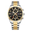 Ceas barbatesc de mana Curren Cronograf Quartz Analog Casual Elegant Fashion Auriu Negru