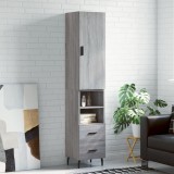 Cumpara ieftin Dulap &icirc;nalt, gri sonoma, 34,5x34x180 cm, lemn prelucrat
