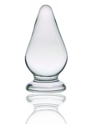 Dop Anal Glass Plug No. 5, Sticla Premium, Transparent, 12.5 cm, Guilty Toys, Sexxify foto