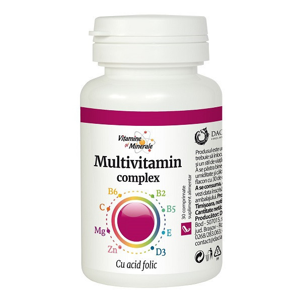 Multivitamin complex cu acid folic 30cpr dacia plant