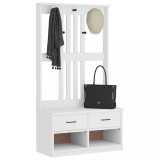 VidaXL Arborele &bdquo;SANDENS&rdquo; alb 87x40x159,5 cm lemn masiv de pin