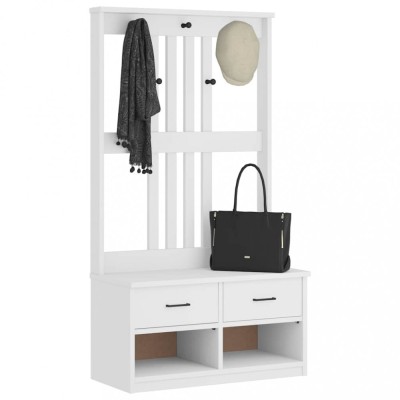 Arborele &amp;bdquo;SANDNES&amp;rdquo; alb 87x40x159,5 cm lemn masiv de pin foto