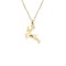 Deer - Colier personalizat ren si nume din argint 925 placat cu aur galben 24K