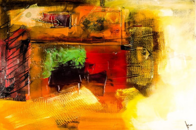 Fototapet Pictura moderna abstracta, 220 x 135 cm foto