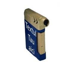 Bricheta Metalica cu Gaz, Antivant, Model Frontal, Reincarcabila, Albastru, Cutie, Personalizata