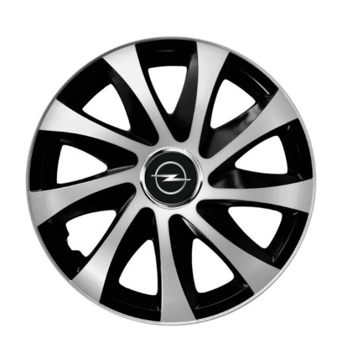 Set 4 capace roti Drift exrta Gri-Negru R16 pentru gama auto Opel