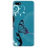 Husa silicon pentru Huawei Y5 Prime 2018, Blue Butterfly