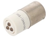Lampă LED BA15S albă, 36V AC/DC, corp plastic