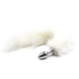 Plug Anal Long Fox Tail Alb, Fetish Art
