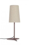 Cumpara ieftin Veioza metal maro bumbac crem Sierra 22x60 cm