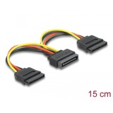 Cable power SATA 15pin &amp;gt; 2x SATA HDD - straight