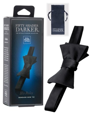 Papion Fifty Shades Of Grey, Negru, matase foto