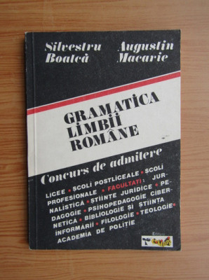 Silvestru Boatca - Gramatica limbii romane foto