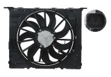 Ventilator radiator BMW Seria 5 G30 17-23, 6 Gt (G32) 17-, 7 G11 15-, motor: 1.6 T, 2.0 T, 3.0 R6 T, 495 mm; 4 pini, 17427953401; 17428619627
