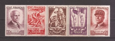 Franta 1943 - Timbre de caritate - Maresal Petain, 87 ani de la nastere, MNH foto