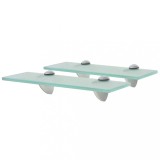 Gossi rafturi suspendate, 2 buc., 30 x 10 cm, sticla, 8 mm