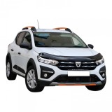 Deflector Capota Dacia Sandero 2021-2024, Protectie Pietre Insecte, Plastic Negru, Marca ALM