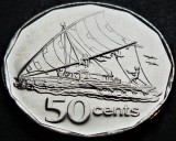 Cumpara ieftin Moneda exotica 50 CENTI - INSULELE FIJI, anul 2009 * cod 409, Australia si Oceania