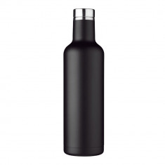 Sticla termoizolanta 750 ml, Everestus, PO, otel inoxidabil, negru, saculet de calatorie inclus foto