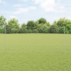 Pereți de gard vidaXL 10 buc U-Channel 140 cm Oțel Galvanizat, Gard Hexagonal vidaXL 1.4x10 m Oțel Galvanizat