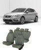 Huse scaune auto dedicate Seat Leon 2013-2019 Premium cu insertii piele, Confort Line