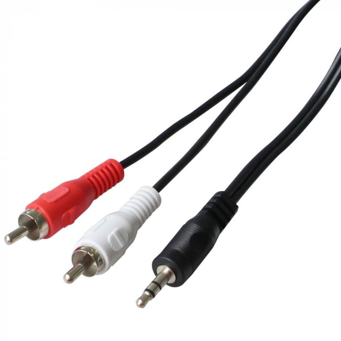 Poss Cablu Audio Jack/RCA 3M 3.5MM Negru PSAUD16